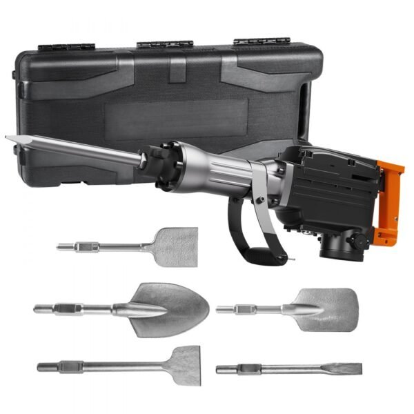 VEVOR Demolition Heavy duty Jack Hammer, 1350 BPM  6pcs Chisels Bit